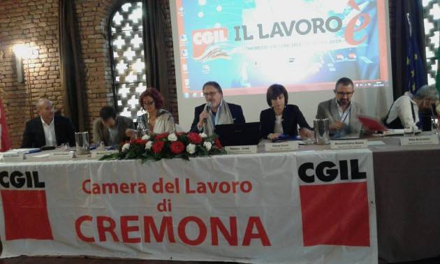 (Video) CGIL IL LAVORO E’ -  I VIDEO DELL' IX Congresso di Cremona che si è APERTO CON LA RELAZIONE DI MARCO PEDRETTI 