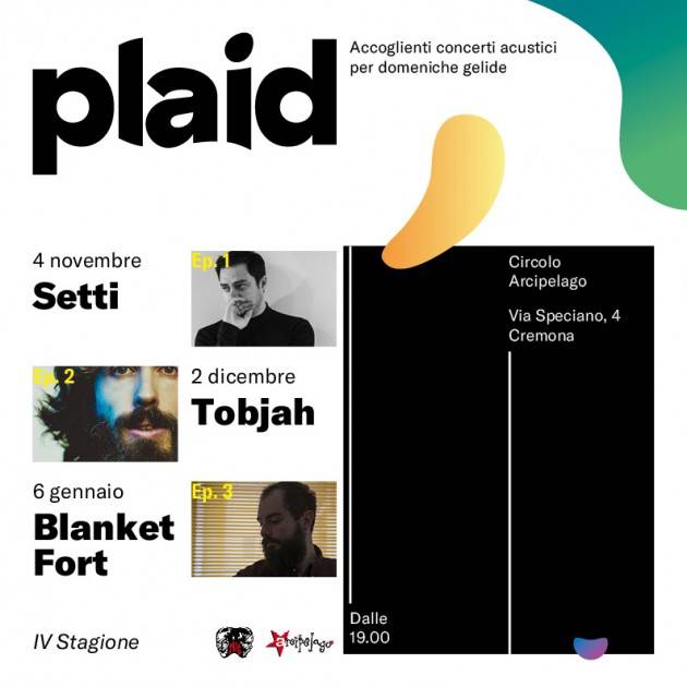 Cremona Plaid, al Circolo Arcipelago concerti per ripararsi dalle gelide domeniche invernali Evento 6 gennaio