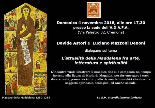 Incontro di domenica 4 novembre, ore 17,30 su L’attualità della Maddalena