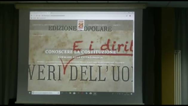 (Video)  A Cremona Bergonzi e Sarfatti presentano il sito Archivio Conoscere la  Costituzione