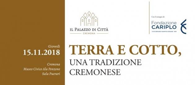 Il 15 novembre il convegno 'Terra e cotto', una tradizione cremonese