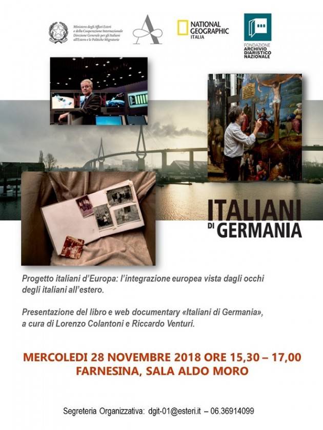 Roma il 28 novembre  Presentazione del libro e web documentary Italiani di Germania