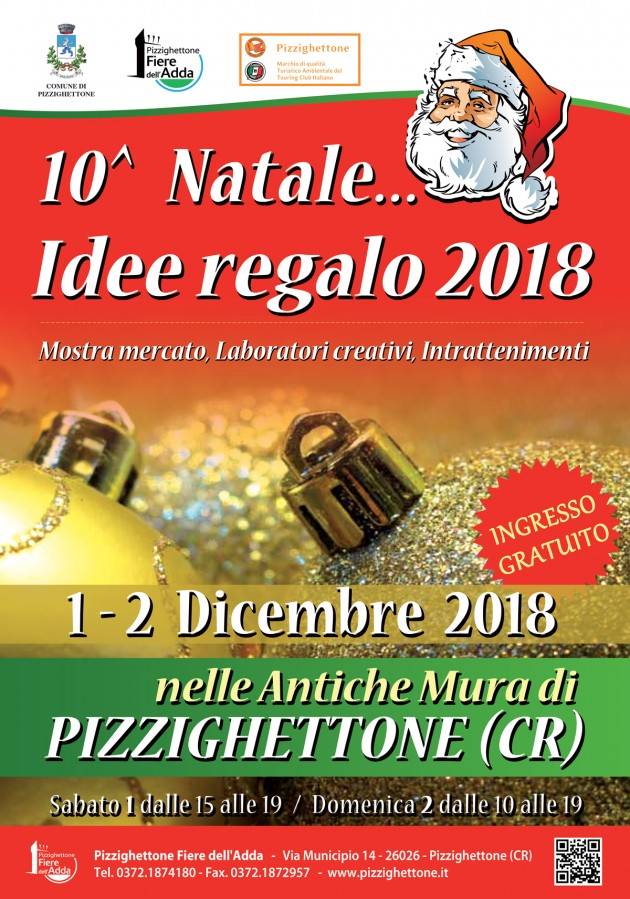 Pizzighettone Nelle Casematte ritorna 1 e 2 dicembre la MOSTRA MERCATO 'NATALE...IDEE REGALO
