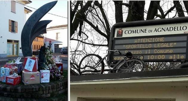  Agnadello: vandali in azione. Rubati i finti pacchi di Natale e una bici