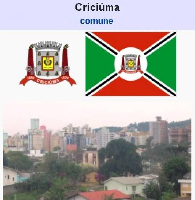 AccaddeOggi    6 gennaio  1880 – Emigranti italiani fondano la città di Criciúma, in Brasile.