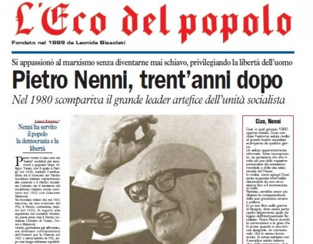 L’ECOSTORIA nel 39° anniversario della scomparsa Nenni… post scriptum