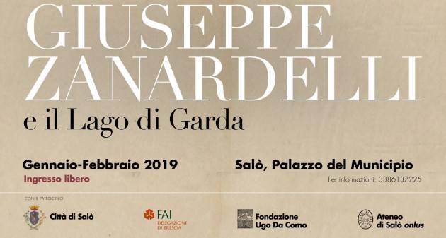 Dal 29 gennaio, ciclo di conferenze a Salò su Giuseppe Zanardelli e il Garda.