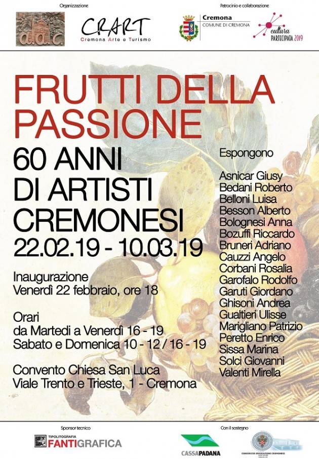 Mostra 60° Associazione Artisti Cremonesi dal 22 febbraio al 10 marzo