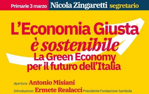 Zingaretti a Milano per discutere di economia e sostenibilità venerdì 15 febbraio