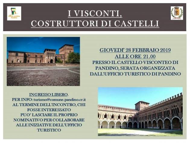 Serata al castello visconteo di Pandino giovedì 28 febbraio