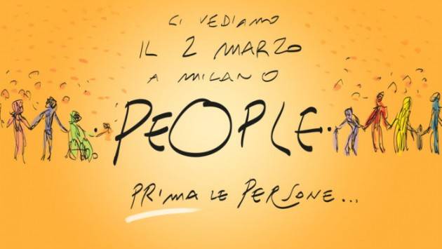 Milano Sabato 2 marzo  manifestazione ‘PEOPLE PRIMA LE PERSONE’