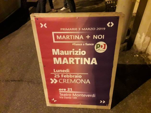 (Video) Primarie PD 3 marzo '19 . Maurizio Martina a Cremona invita gli elettori del Pd ad andare a votare