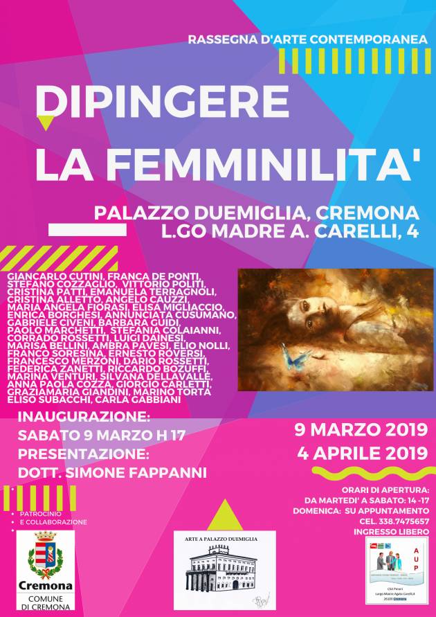 Cremona 8 marzo a palazzo Duemiglia con una mostra d’arte dedicata alla donna