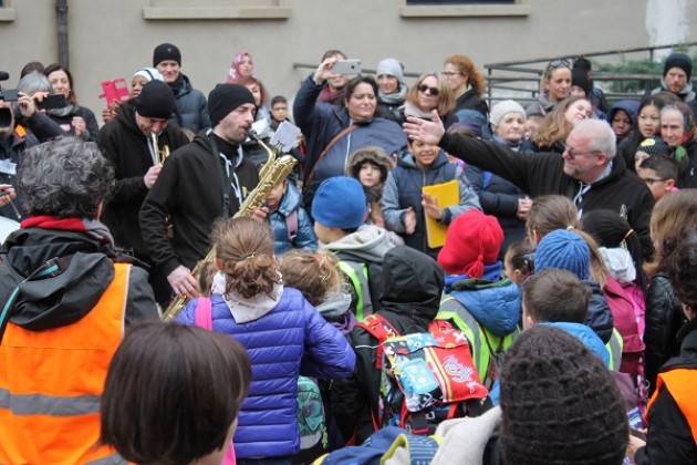 Piacenza Pedibus Jazz alla scuola Mazzini.