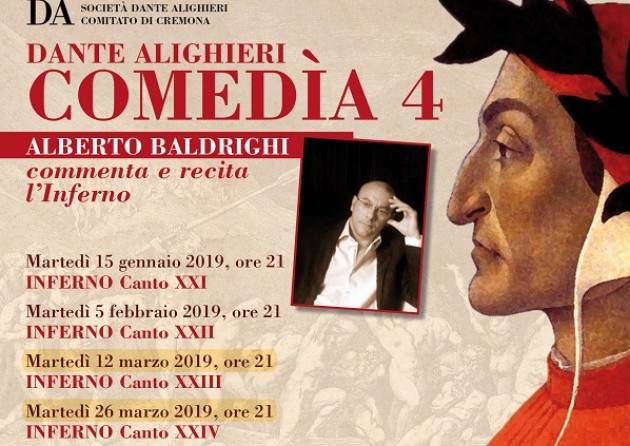 Al Teatro Filo martedì 26 marzo Alberto Baldrighi commenta e recita l’Inferno di Dante