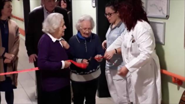 Cingia de’ Botti (Cremona)  Da oggi arriva il bus nel reparto alzhaimer della RSA Germani  (Video G.C.Storti)