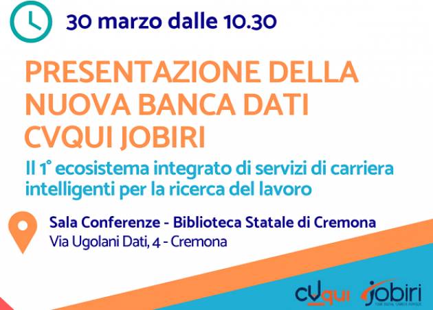 Informagiovani Cremona: presentazione della nuova banca dati lavoro CVqui – Jobiri