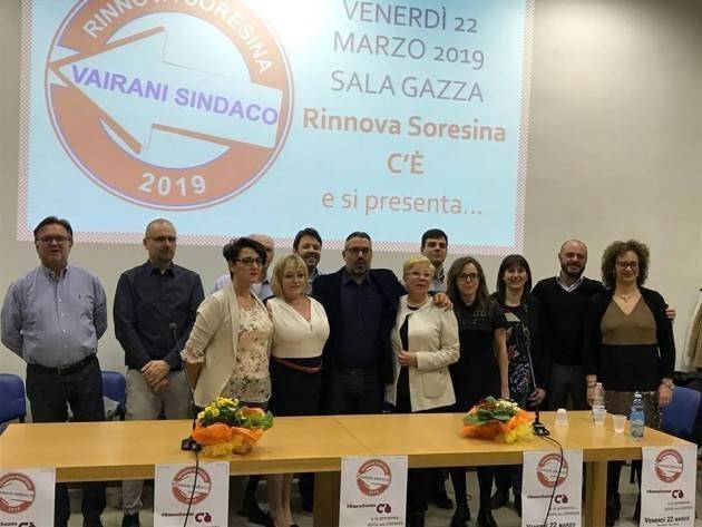 RinnovaSoresina 2019 Diego Vairani Sindaco Le prime schede del programma: ASPM,Associazioni,Commercio