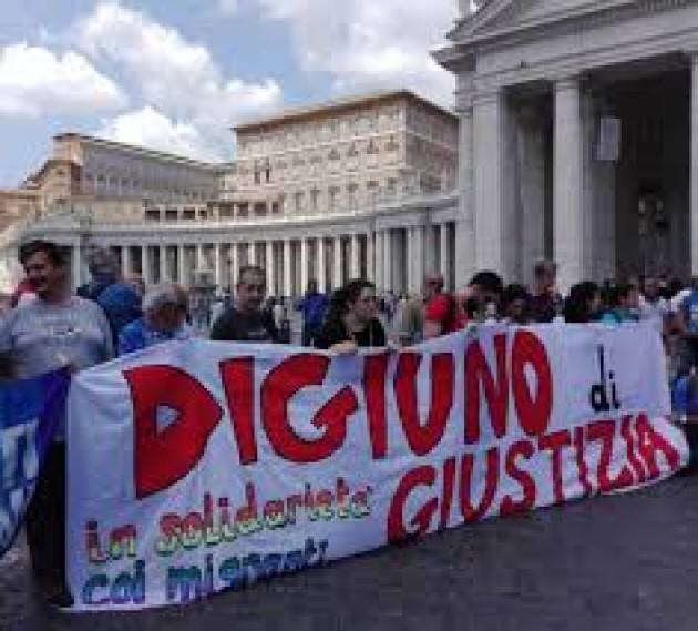 Pianeta Migranti. Digiuno di solidarietà davanti a Montecitorio.