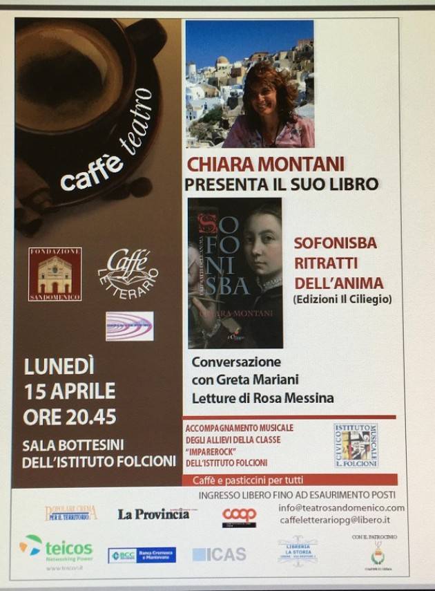 A Crema Chiara Montani presenta il suo libro Sofonisba Ritratti dell’anima