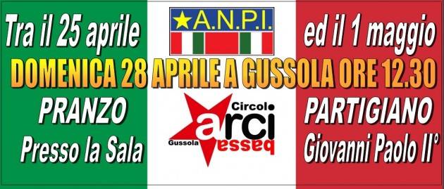 ArciBassa di Gussola organizza per il 28 aprile il ‘pranzo partigiano’ con la presenza Adelmo Cervi
