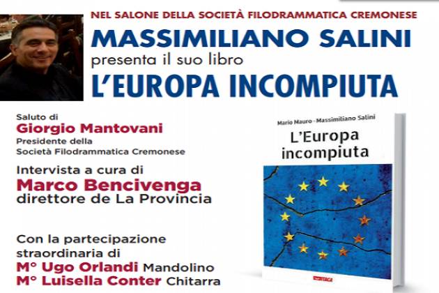 Mercoledì 24 aprile “L' Europa incompiuta” al Teatro Filo