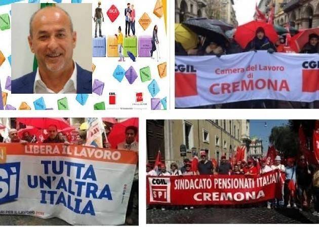 Festa 1° maggio 2019  Marco Pedretti (Cgil Cr):Giornata di festa ma anche di lotta. Bene Galimberti  (Video G.C.Storti)