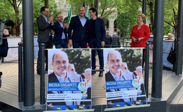 Zingaretti a Cremona  entusiasma attivisti del PD e centrosinistra. Galimberti sarà ancora un buon sindaco (video G.C.Storti)