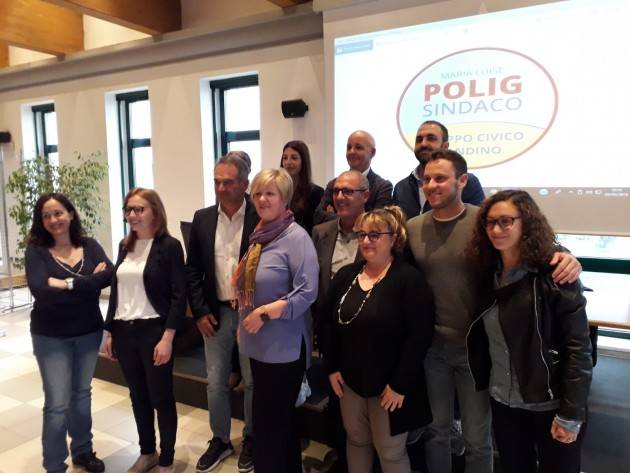 Maria Luise Polig candidata sindaco presenta  i candidati lista Gruppo Civico Pandino