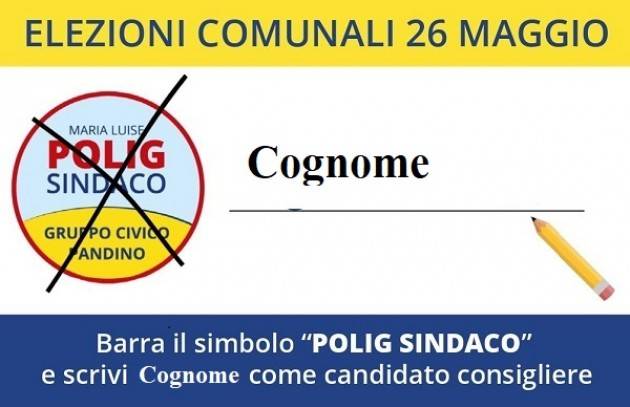 Maria Luise Polig candidata sindaco presenta  i candidati lista Gruppo Civico Pandino