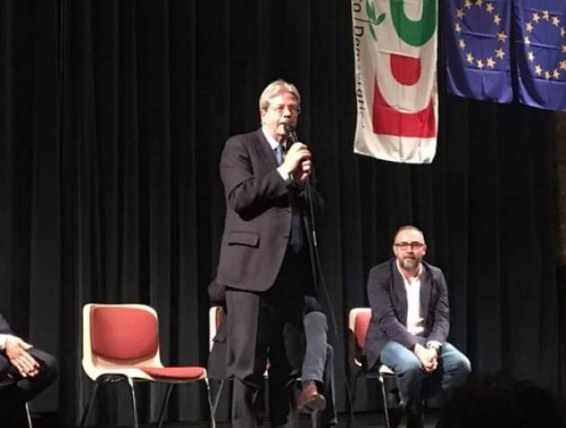 Galimberti sindaco di Cremona Entusiastico appoggio di Pisapia e Gentiloni (video G.C. Storti)