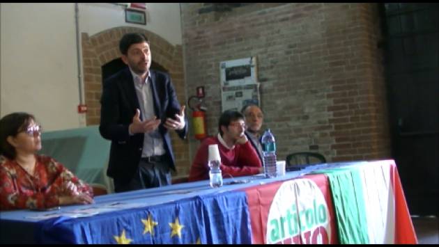 Roberto Speranza (Art.Uno ) a Cremona per il sostegno a Gianluca Galimberti sindaco2019 (Video G.C.Storti)