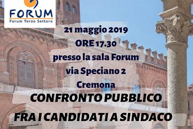 Candidati Sindaco Cremona: un confronto pubblico il 21 maggio