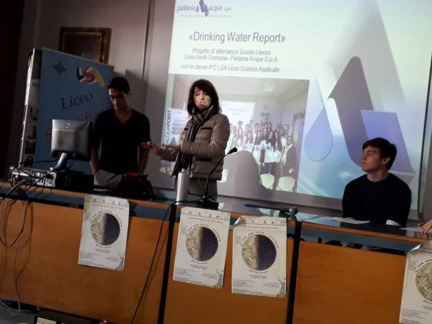 Padania Acque Cremona presenta ‘Drinking Water Report’ con il Liceo ‘G. Aselli’  (Video G.C.Storti)