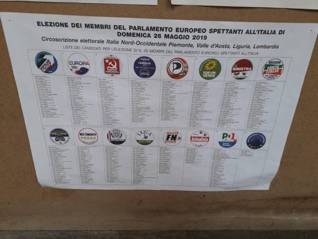 Europee 2019 In provincia di Cremona la Lega al 46,49 %, il PD 20,41%, FI 9,48 %,M5S 8,91
