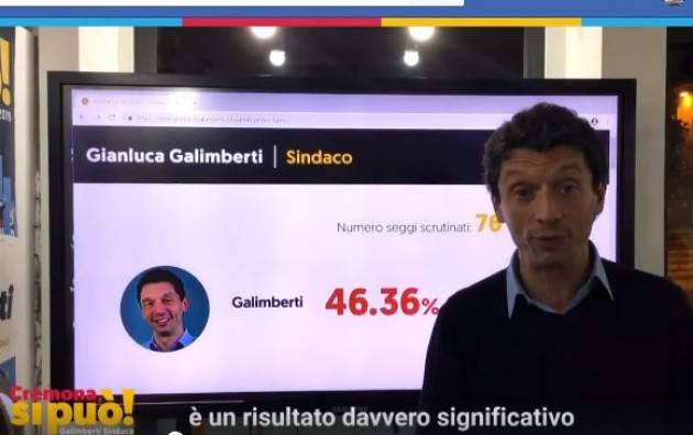 Galimberti ringrazia tutti e chiede un impegno straordinario per vincere il ballottaggio (Video)