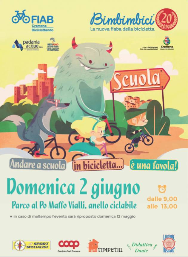 FIAB Cremona Domenica 2 giugno 2019  Bimbimbici compie 20 anni!