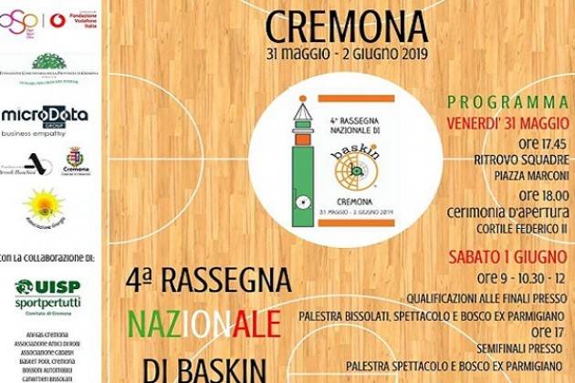 4° Rassegna Nazionale di Baskin: il 31 maggio la cerimonia d'apertura
