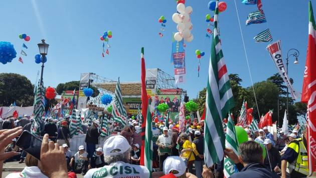 Il 1° giugno a Roma 300 pensionati  cremonesi di Cgil-Cisl-Uil contro il taglio delle pensioni.Soddisfatto Mimmo Palmieri (Spi-Cgil Cremona)