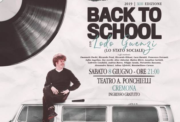 Back to School!, concerto finale l’8 giugno con Lodo Guenzi