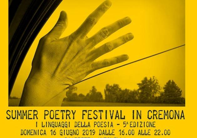 Domenica 16 giugno torna a Cremona il Summer Poetry Festival