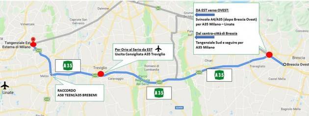 Chiusura A4, domenica 16 giugno. A35 Brebemi assicura collegamenti veloci