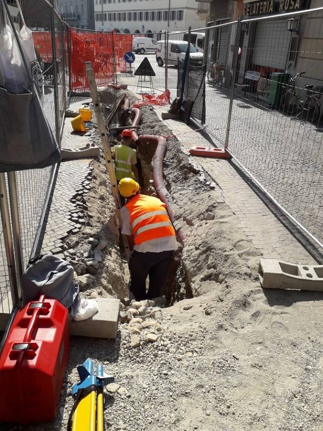 Crema, Padania Acque : sopralluogo della società archeologica Archeosfera in via Mazzini