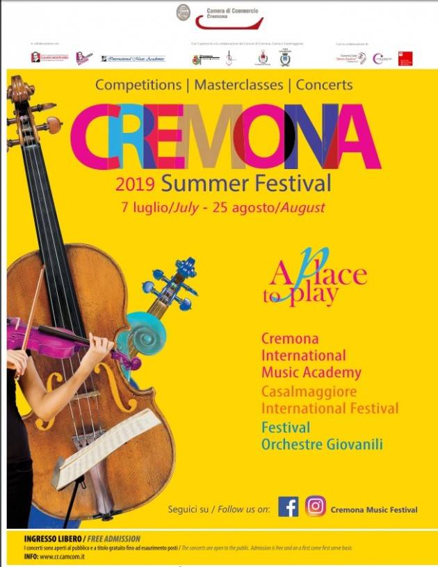 Summer Festival 2019  a Cremona Evento 30  luglio
