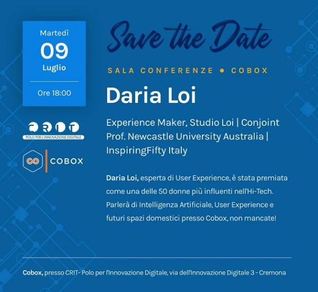Al Crit di Cremona si parlerà di innovazione Digitale  martedì 9 luglio