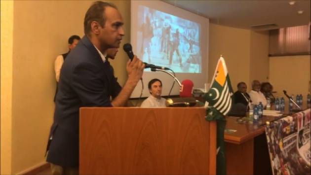 (Video) Shehryar Khan Afridi  da  Cremona chiede la solidarietà per il Kashmir  occupato da 650mila soldati