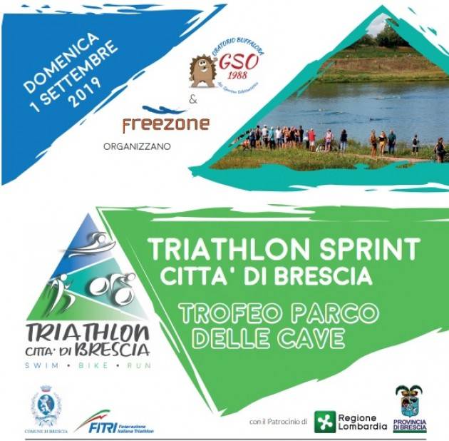 BRESCIA DOMENICA 1 SETTEMBRE 2019: TRIATHLON SPRINT CITTA’ DI BRESCIA- TROFEO PARCO DELLE CAVE