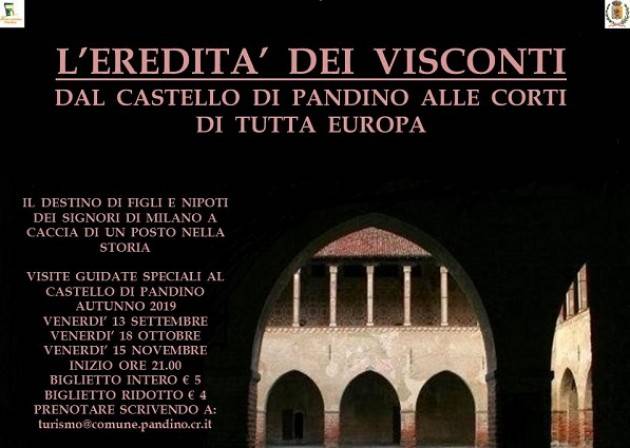 Visite serali al castello di Pandino: gli appuntamenti della stagione autunnale Evento 15 novembre