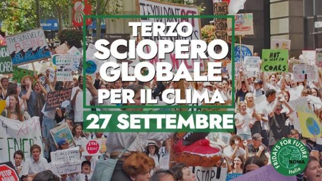Fridays for Future – Terzo sciopero globale il 27 settembre 2019