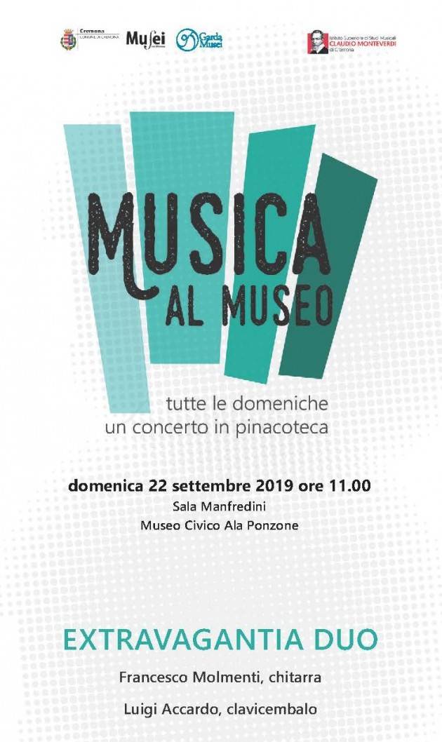 Cremona Domenica 22 settembre torna la rassegna Musica al Museo